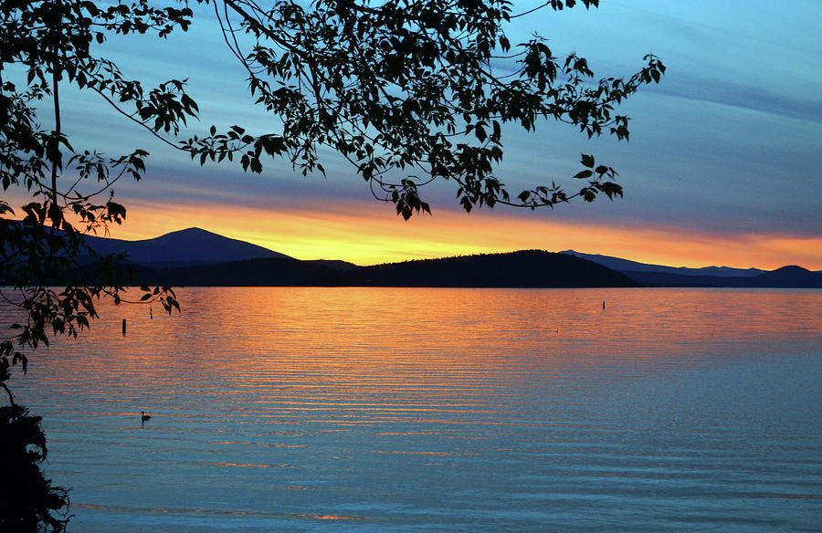 Sunset on Klamath Lake Photograph by Brian Orion
