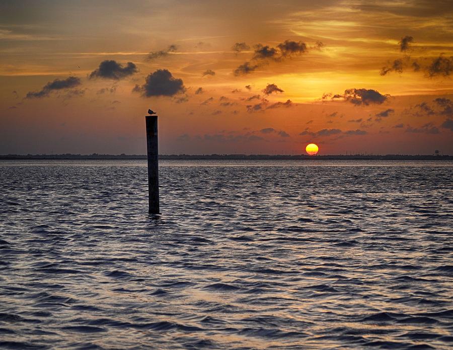Sunset on Laguna Madre Bay Photograph by Kristina Deane