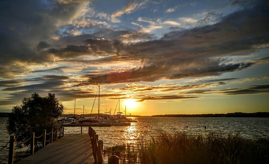 Lake Charlevoix Sunset Photograph by Judith Asmus Hill - Fine Art America