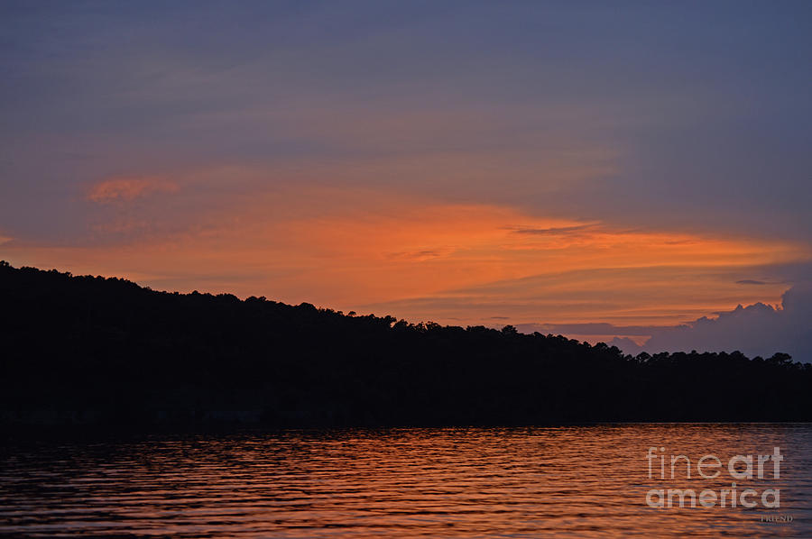 Sunset Photograph - Sunset On Lake Eucha by Diane Friend