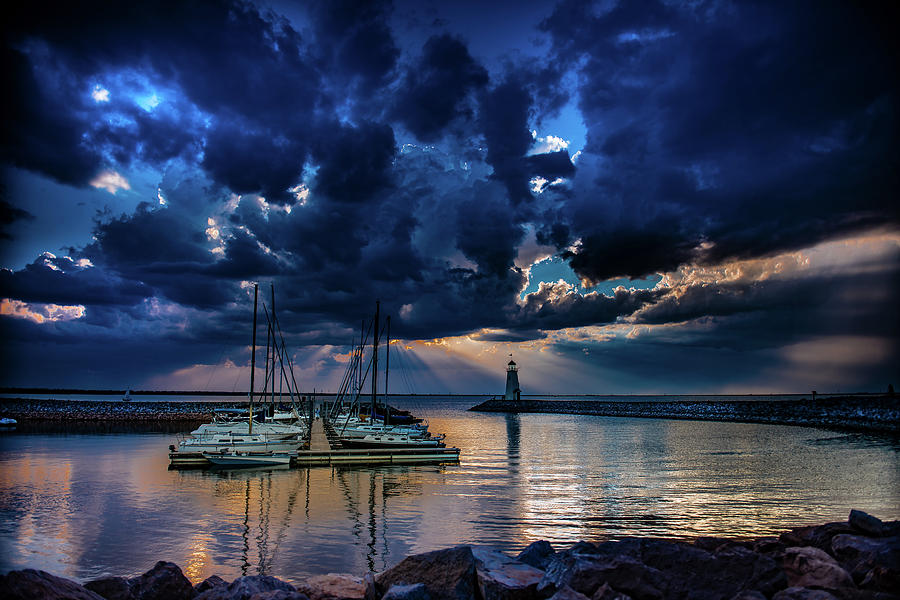 Sunset Photograph - Sunset on Lake Hefner #13 by Don Risi Sunset Photograph - Sunset on Lake Hefner #13 by Don Risi