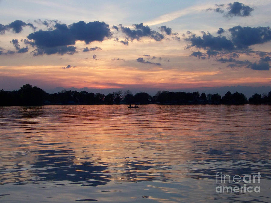 Sunset on Lake Mattoon Photograph by Kathy McClure