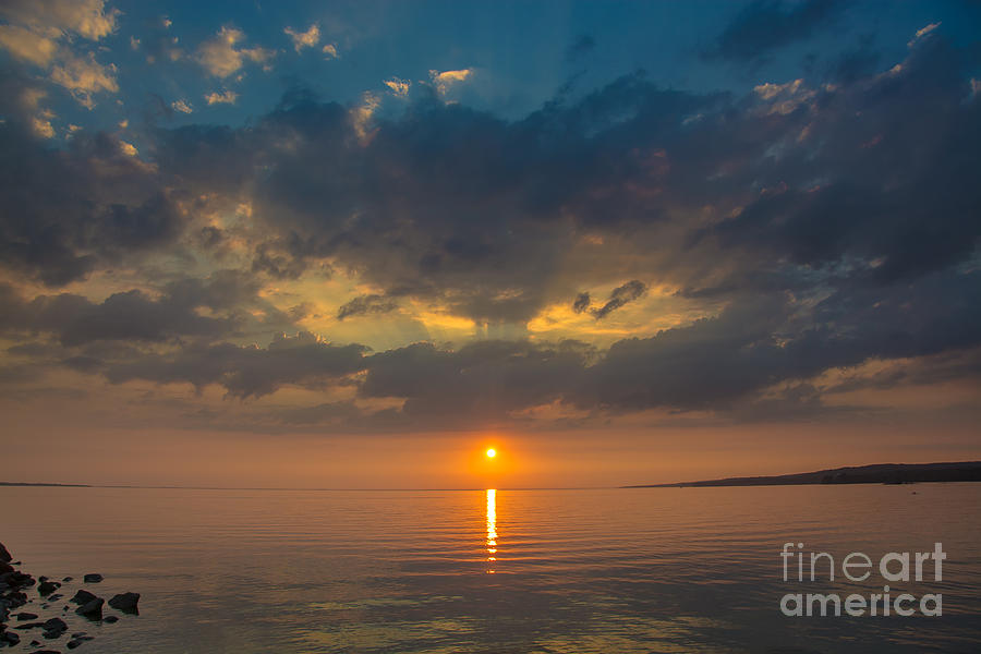 Sunset on Lake Nipissing Photograph by Cheryl Baxter