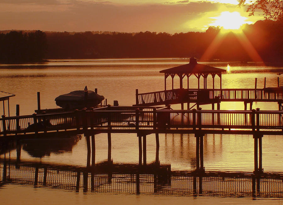 Sunset on Lake Norman Photograph by Edelberto Cabrera - Fine Art America