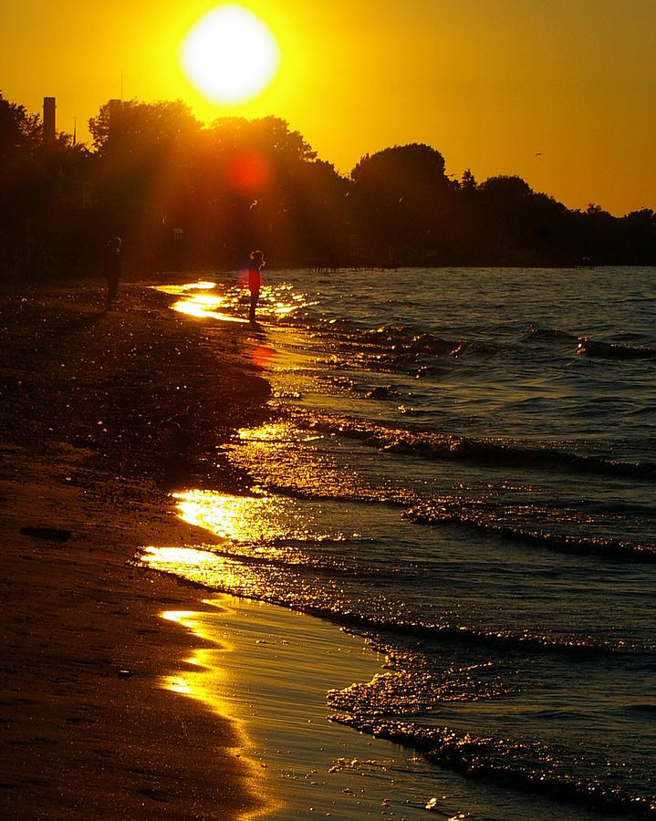 Sunset on Lake Ontario Photograph by Mary Courtney