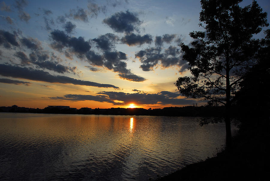 Sunset on Lake Quannapowitt Photograph by AnnaJanessa PhotoArt