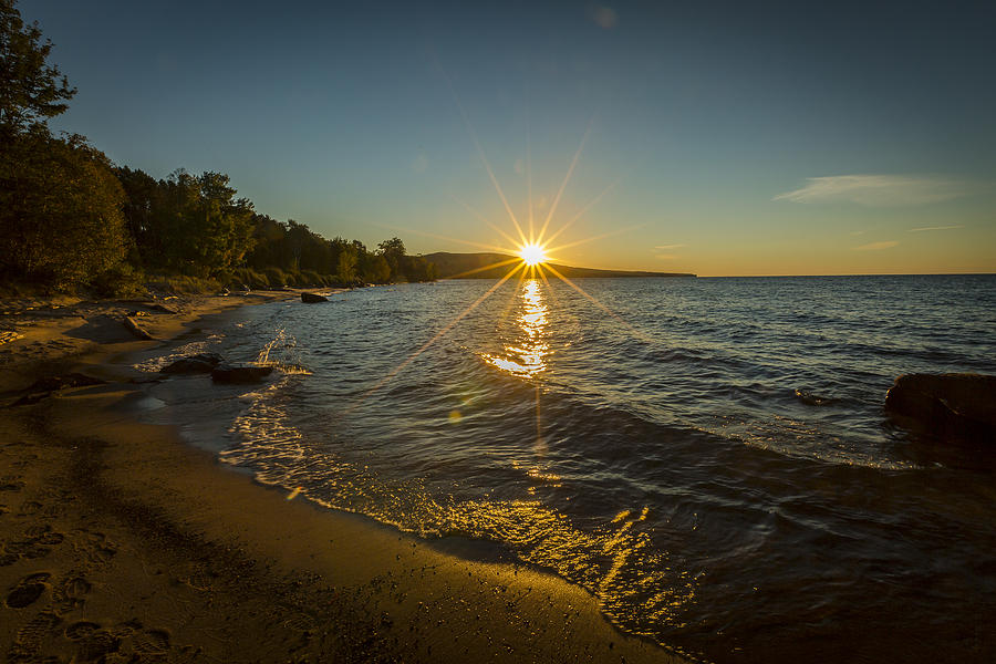 Sunset on Lake Superior Photograph by Jack R Perry