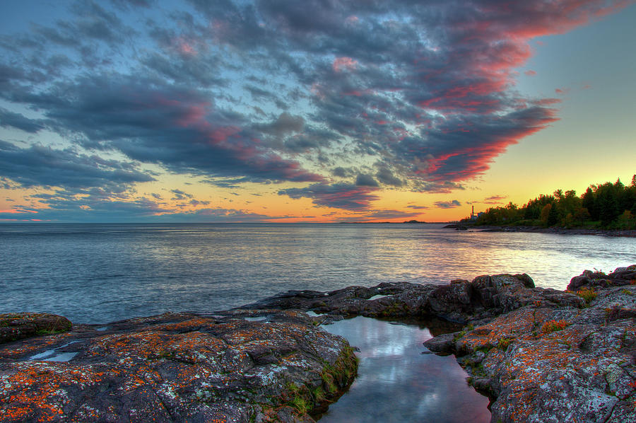 Sunset on Lake Superior Photograph by Steve Stuller