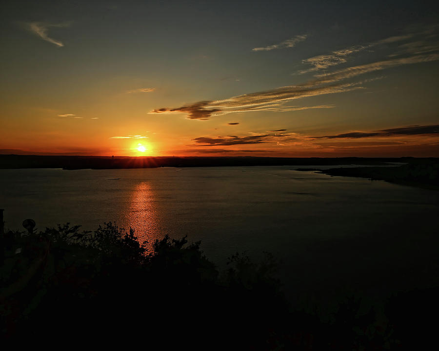 Sunset on Lake Travis Photograph by Judy Vincent