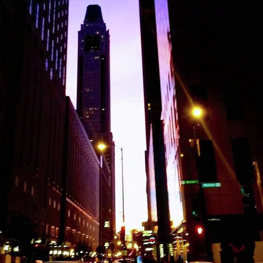 Sunset Photograph - Sunset On Michigan  Ave

#chicago by Kate Chicago