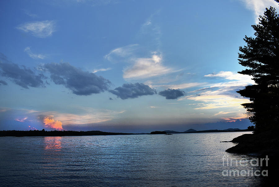 Sunset On Millonocket Lake Photograph by Skip Willits