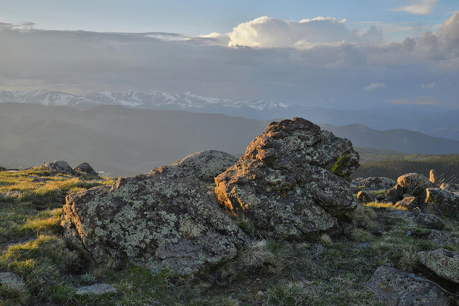 Sunset on Mt .Evans in Colorado Photograph by Ray Mathis