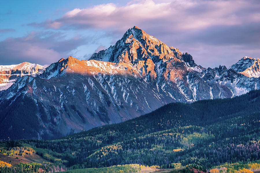 Sunset on Mt Sneffels Photograph by Rod Tremblay