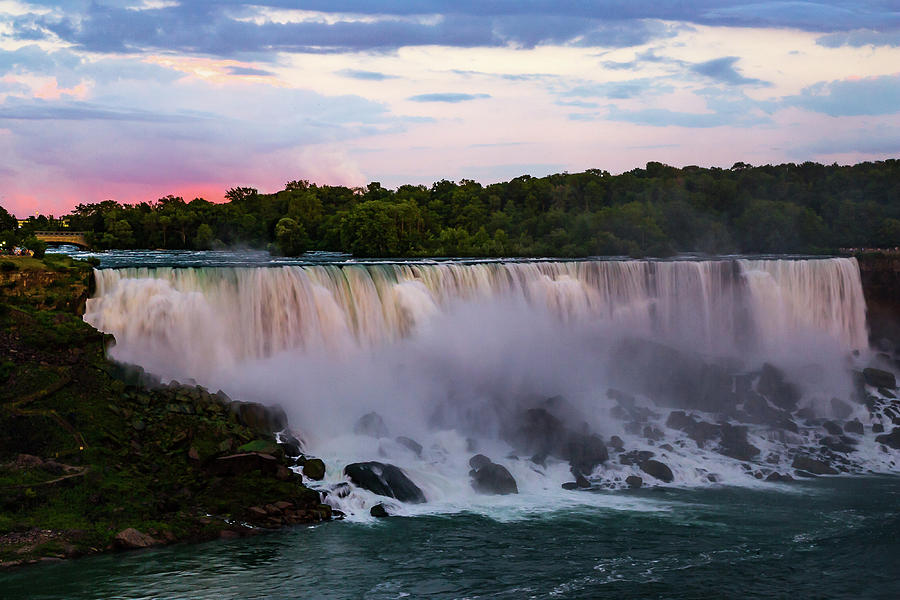 Sunset on Niagara Falls New York Photograph by Jeff Folger