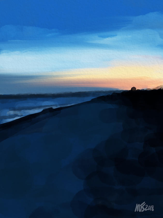 Sunset On Oak Island Digital Art by Michael Kallstrom