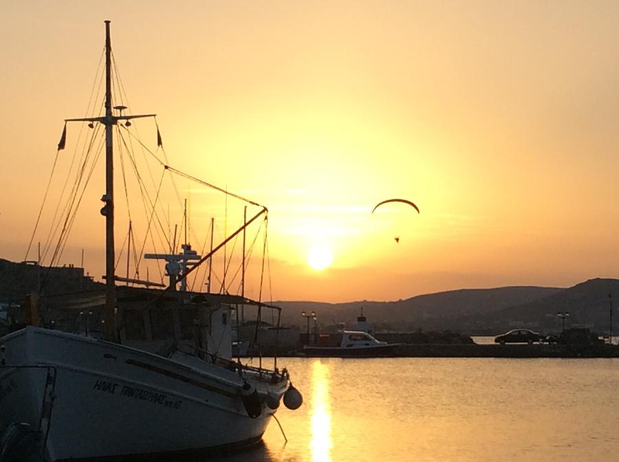 Sunset Photograph - Sunset on Paros Island Greece by Colette V Hera Guggenheim