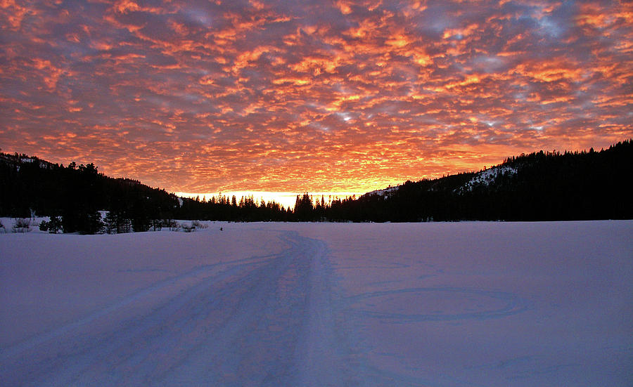 Sunset on Snow Photograph by Ronald William Horne - Fine Art America