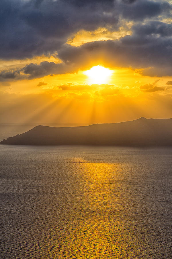 Sunset on the Aegean Sea 2 Photograph by Kathy Adams Clark