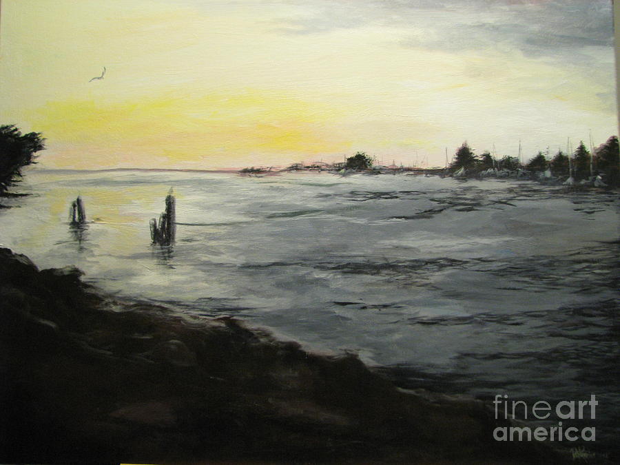 Sunset On The Bay Painting by Patricia Kanzler