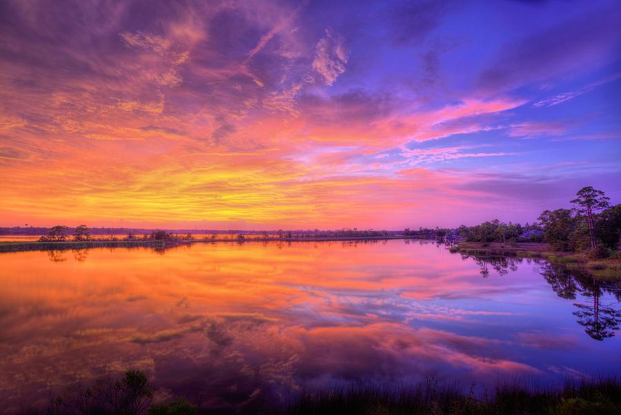 Sunset on the Black Water Photograph by JC Findley - Fine Art America