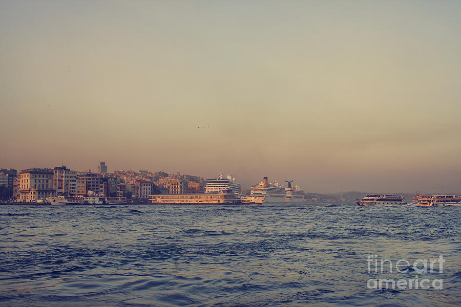 Sunset on the Bosporus Photograph by Patricia Hofmeester