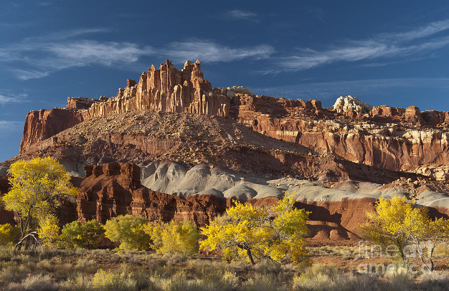 Capitol Reef National Park Photograph - Sunset On The Castle by Sandra Bronstein