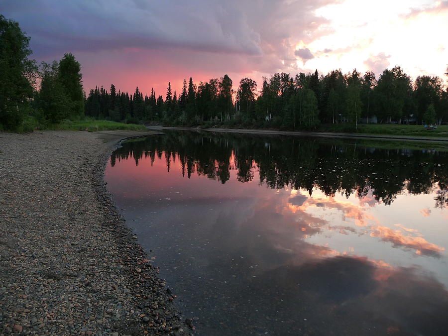 Sunset on the Chena River Photograph by Joel Deutsch