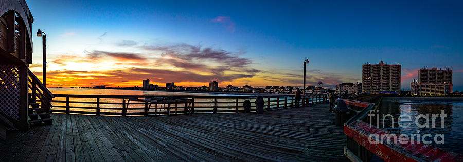 Sunset on the Cherry Grove Pier Photograph by David Smith