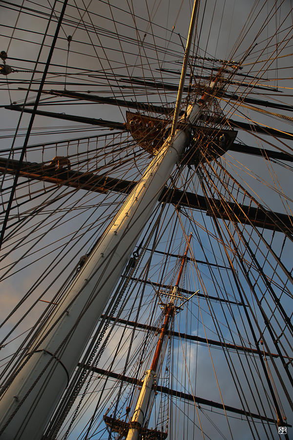 Sunset on the Cutty Sark Photograph by John Meader
