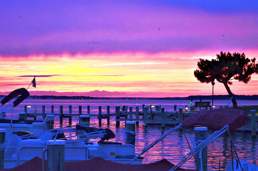 Sunset on the Docks Photograph by Kim Bemis
