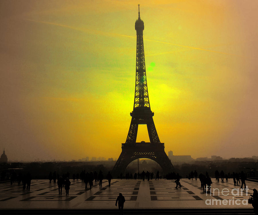 Sunset On The Eiffel Tower Photograph by Al Bourassa