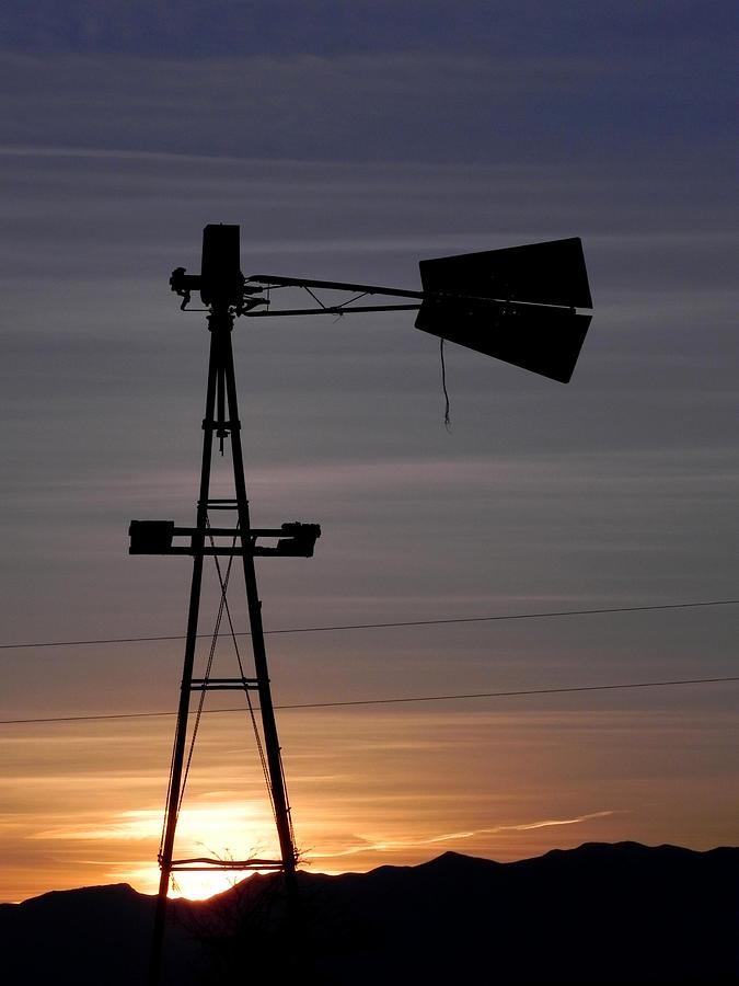 Windmill Photograph - Sunset on the Farm by Adrienne Petterson Windmill Photograph - Sunset on the Farm by Adrienne Petterson