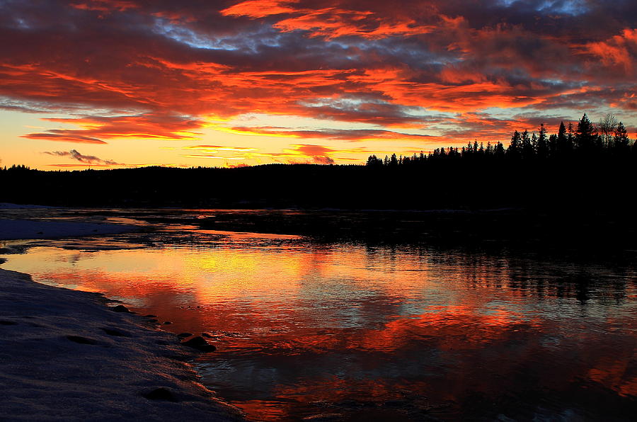 Sunset On The Fraser Photograph By Terry Wilson - Fine Art America