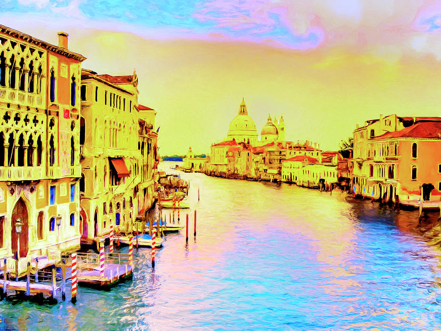Sunset on the Grand Canal Painting by Dominic Piperata