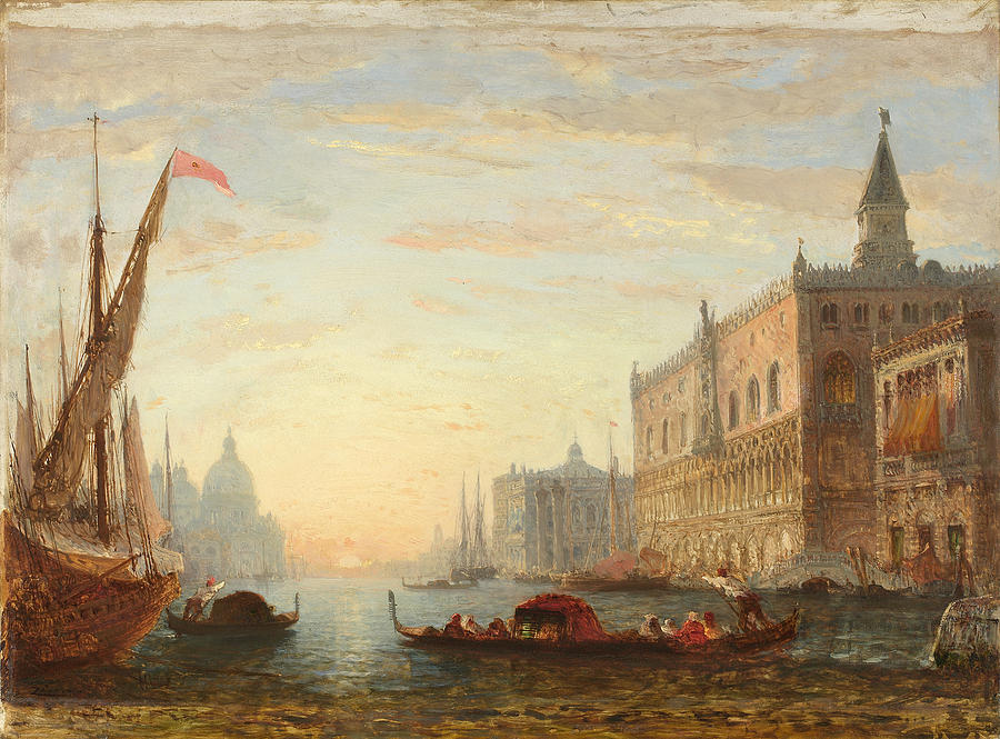 sunset on the Grand Canal Painting by Celestial Images | Fine Art America
