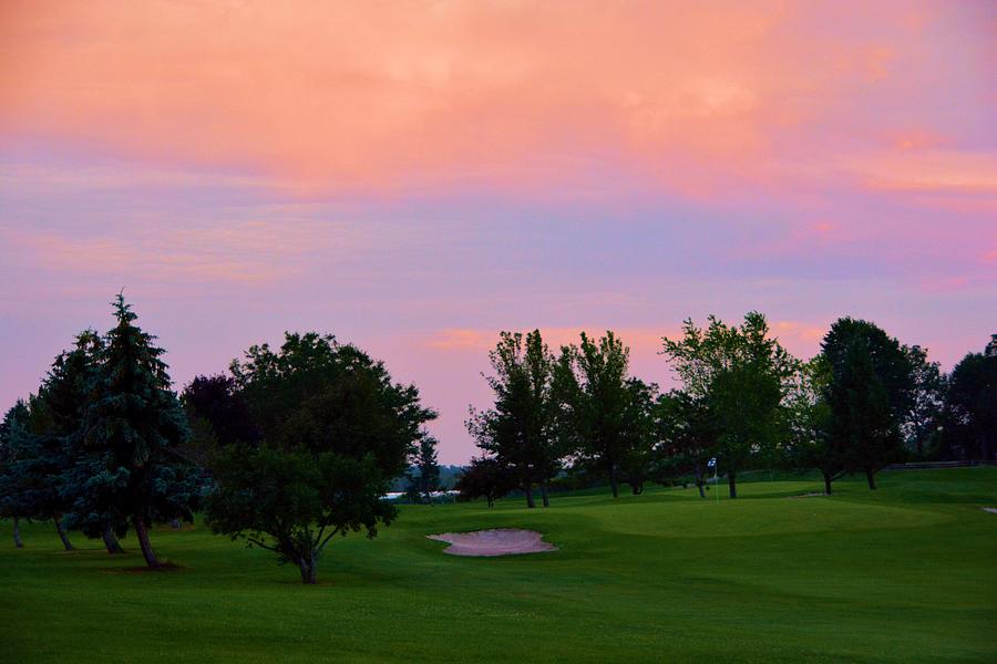 Sunset on the Green Photograph by Nancy Jenkins - Fine Art America