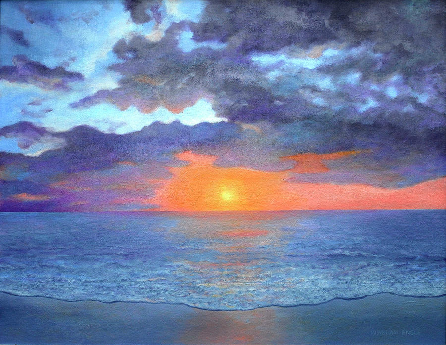 Sunset On The Gulf Painting by Bethany Windham Engle