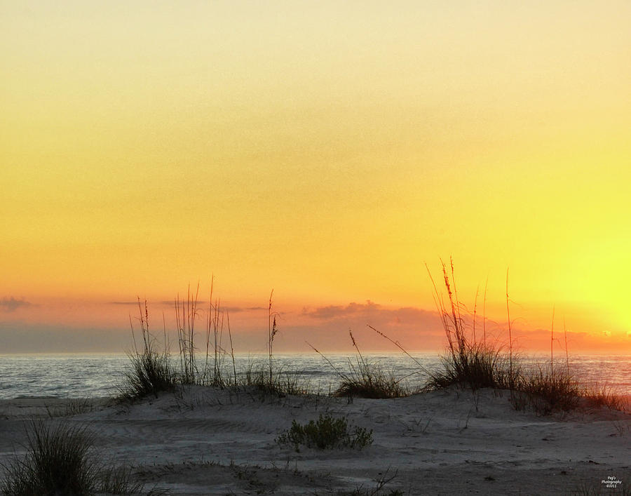 Sunset on the Gulf Photograph by Peg Runyan