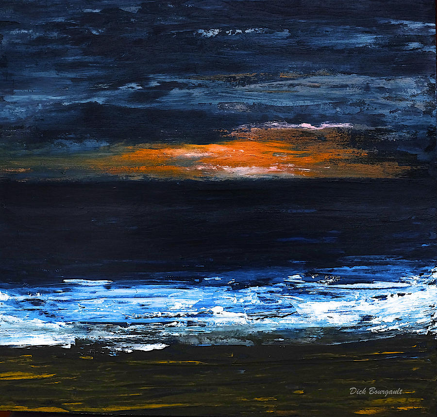 Sunset On The Horizon Painting by Dick Bourgault