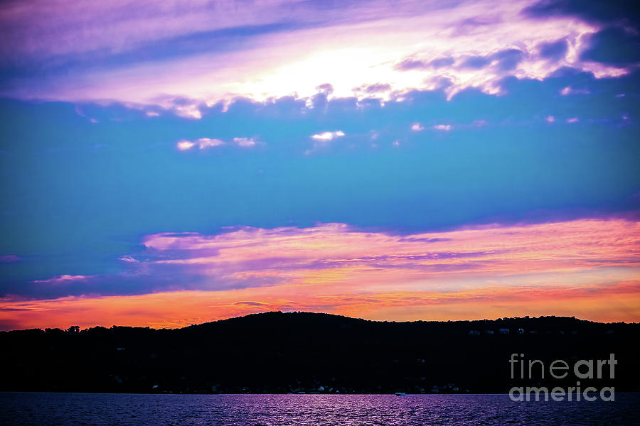 Sunset on the Hudson Photograph by Colleen Kammerer