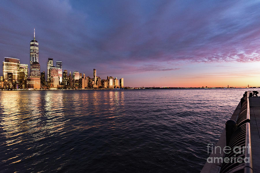 Sunset on the Hudson River Photograph by Zawhaus Photography