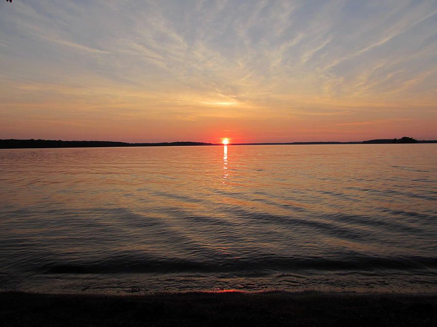 Sunset on the Lake at Pymatuning State Park Photograph by David