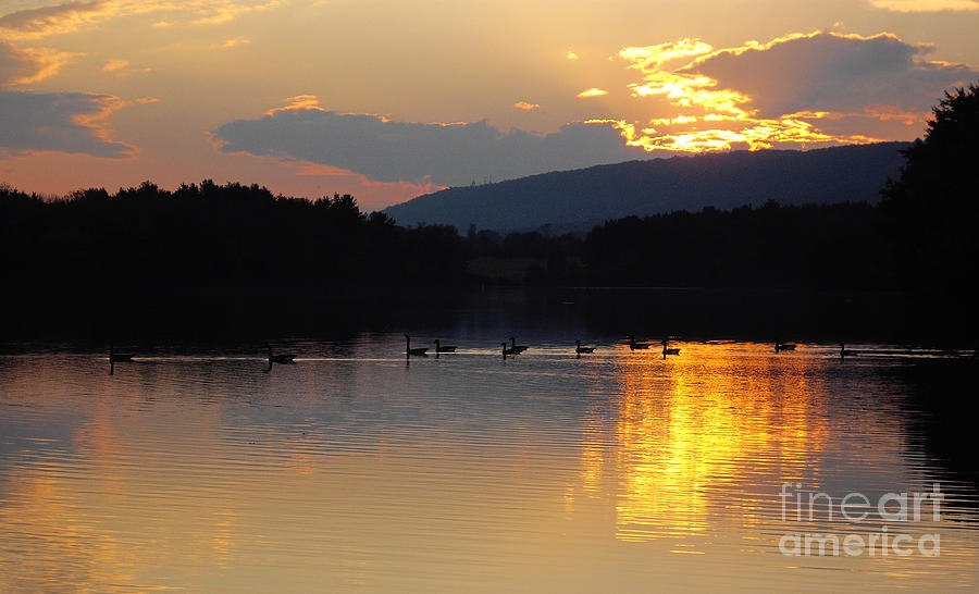 Sunset on the Lake Photograph by Vilas Malankar