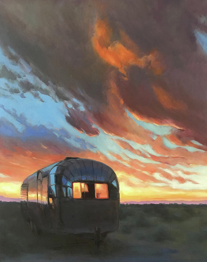 Sunset on the Mesa Painting by Elizabeth Jose