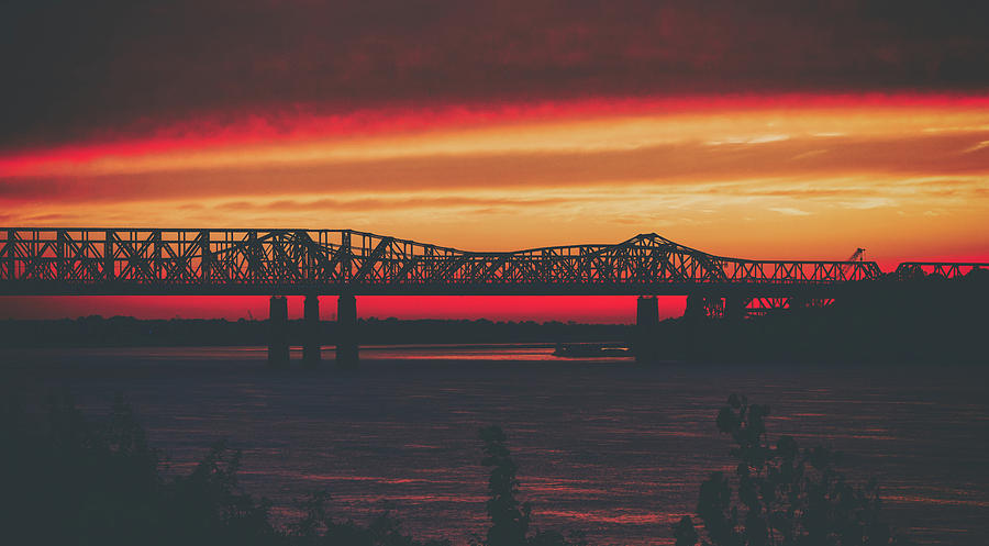 Sunset On The Mississippi Photograph by Mountain Dreams
