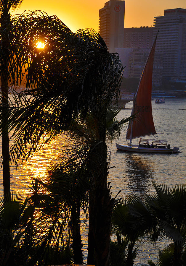 Sunset Photograph - Sunset on the Nile by Heidi Pix
