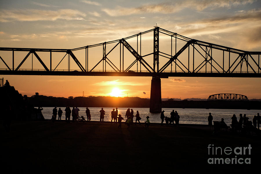 Sunset on the Ohio River Photograph by FineArtRoyal Joshua Mimbs
