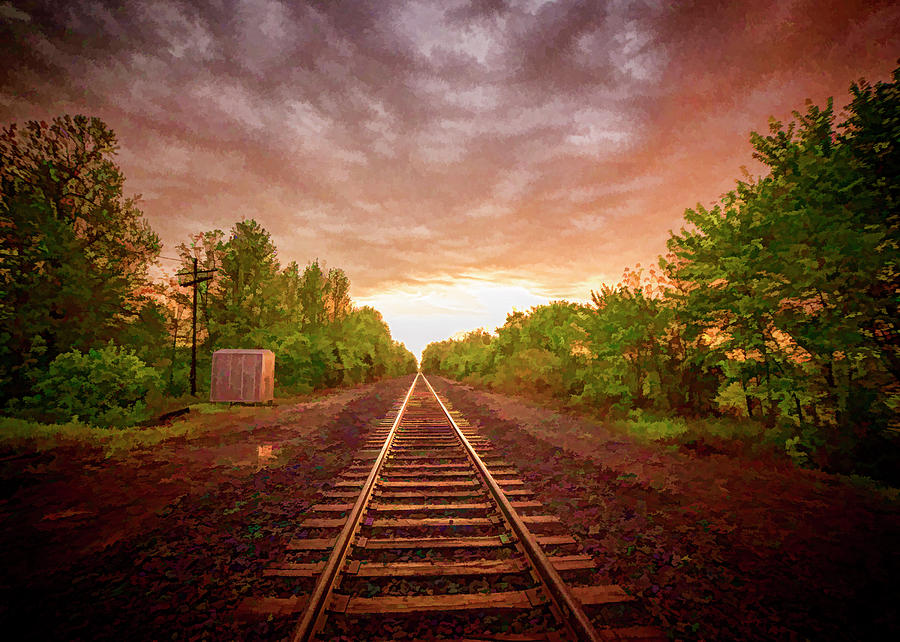 Transportation Photograph - Sunset on the Paducah and Louisville Railway by Jim Pearson
