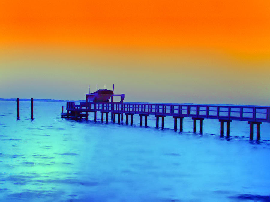 Sunset Photograph - Sunset on the Pier by Bill Cannon