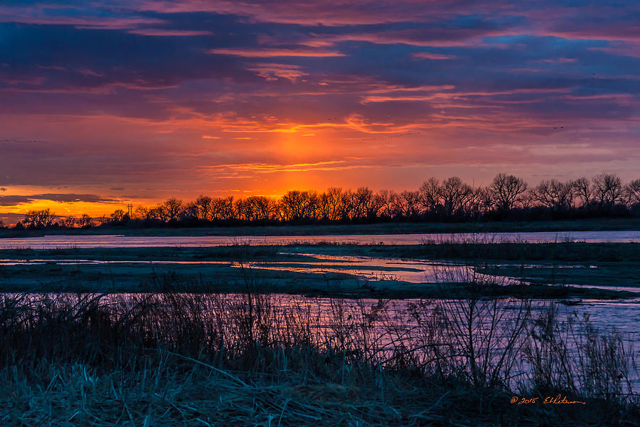 Sunset On The Platte River Photograph by Ed Peterson